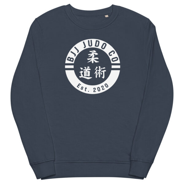 unisex organic sweatshirt french navy front 62376afd56bbb