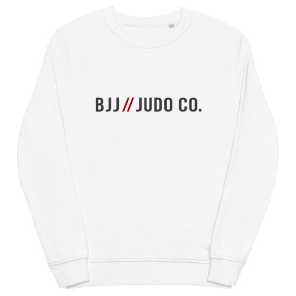 unisex organic sweatshirt white front 61f737a96ad2e