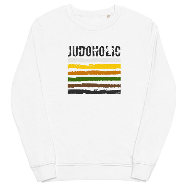 unisex organic sweatshirt white front 61f7397649595