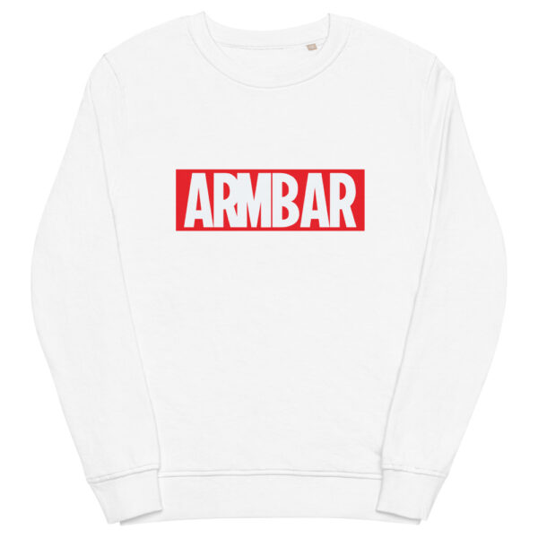 unisex organic sweatshirt white front 61f73a064ced0