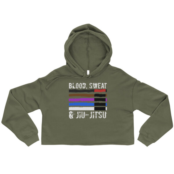 womens cropped hoodie military green 5fda98ec803b0