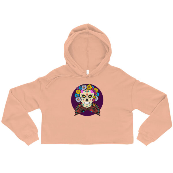 womens cropped hoodie peach 5fdb076a6a657